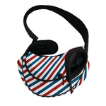 USA Patriotic Striped Pattern Print Pet Sling Carrier