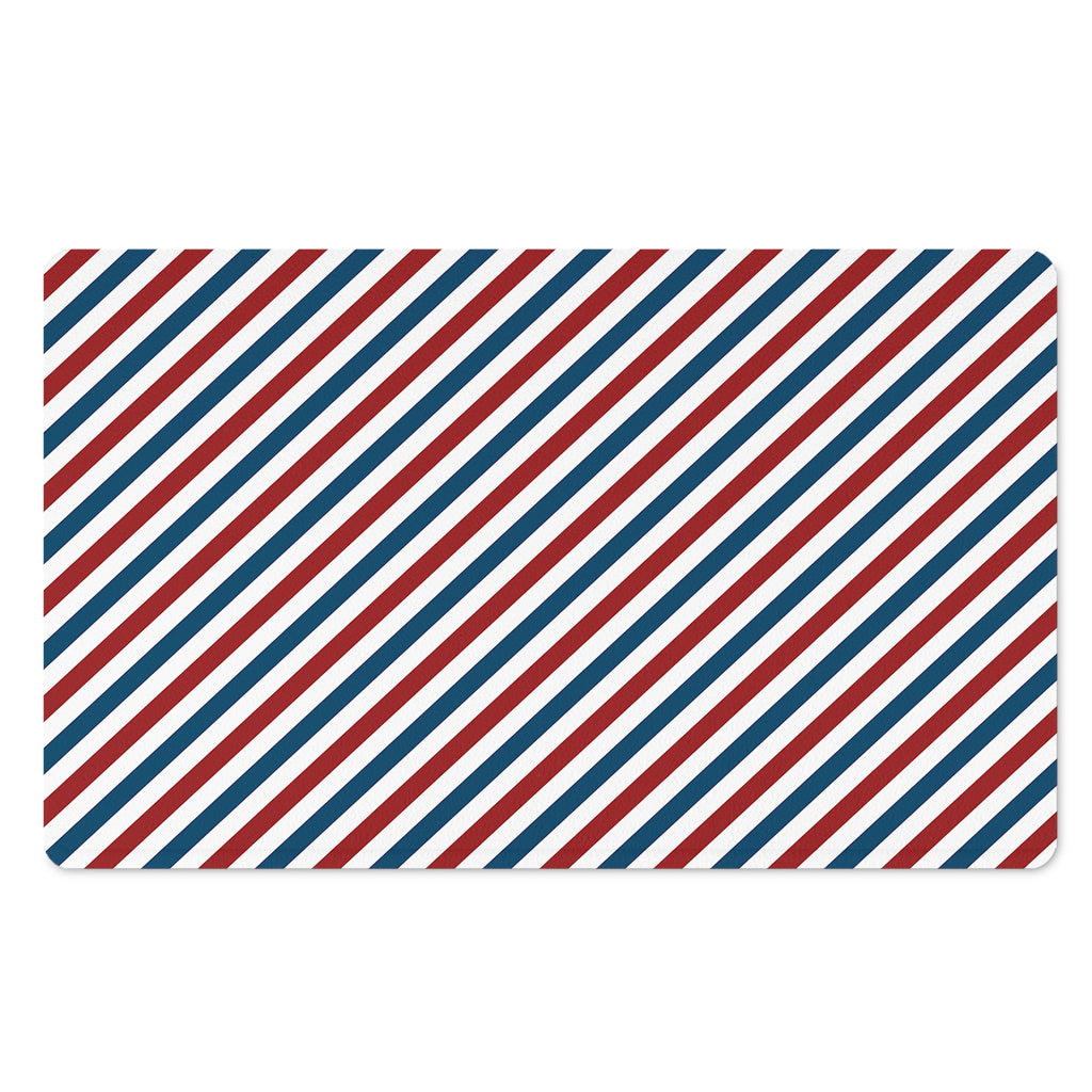 USA Patriotic Striped Pattern Print Polyester Doormat