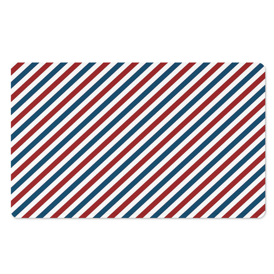 USA Patriotic Striped Pattern Print Polyester Doormat