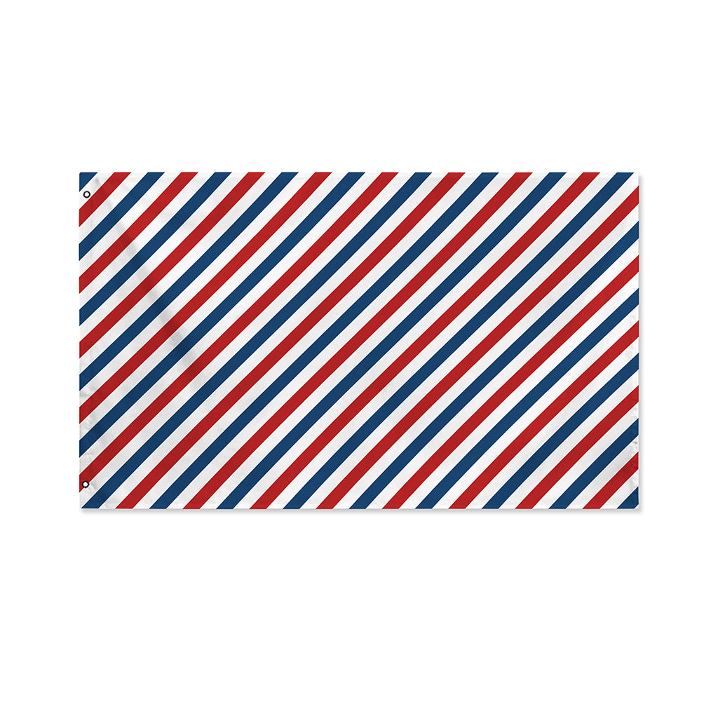 USA Patriotic Striped Pattern Print Polyester Flag