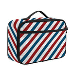 USA Patriotic Striped Pattern Print Portable Lunch Bag
