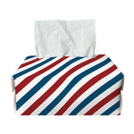 USA Patriotic Striped Pattern Print Rectangle Tissue Box Cover