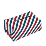 USA Patriotic Striped Pattern Print Rectangle Tissue Box Cover