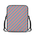 USA Patriotic Striped Pattern Print Rectangular Crossbody Bag