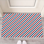 USA Patriotic Striped Pattern Print Rubber Doormat