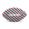 USA Patriotic Striped Pattern Print Rugby Ball