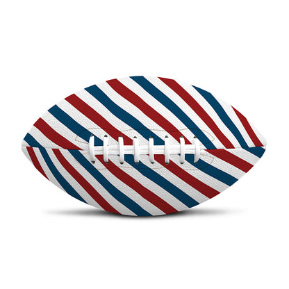 USA Patriotic Striped Pattern Print Rugby Ball
