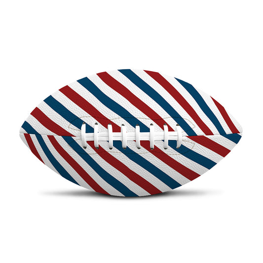 USA Patriotic Striped Pattern Print Rugby Ball
