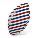 USA Patriotic Striped Pattern Print Rugby Ball