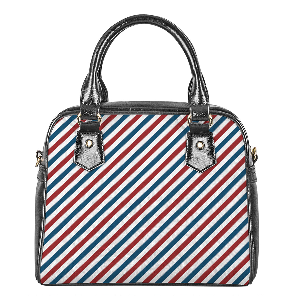 USA Patriotic Striped Pattern Print Shoulder Handbag