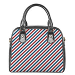 USA Patriotic Striped Pattern Print Shoulder Handbag