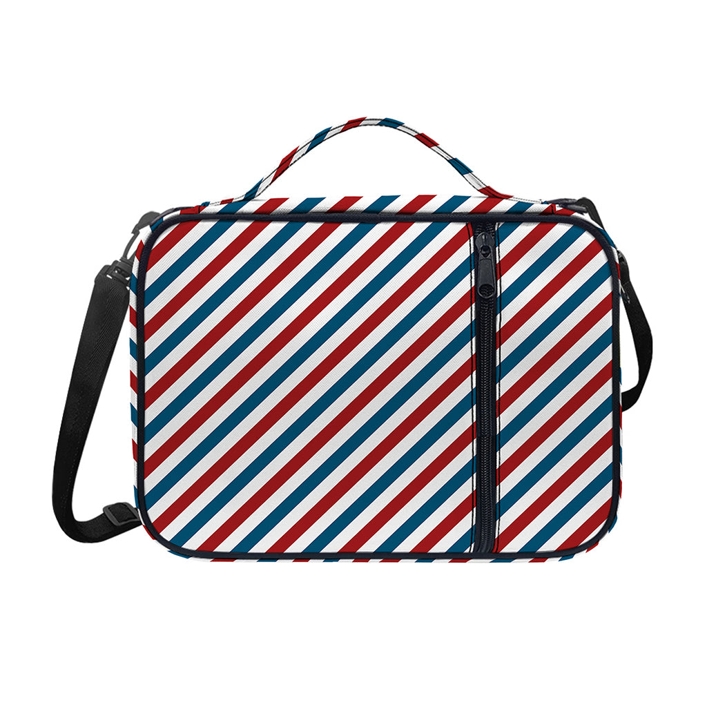USA Patriotic Striped Pattern Print Shoulder Strap Bible Bag