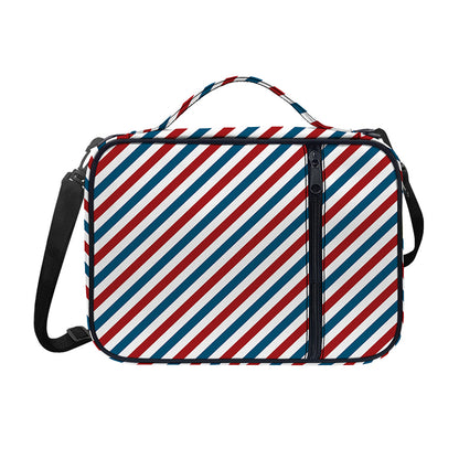 USA Patriotic Striped Pattern Print Shoulder Strap Bible Bag