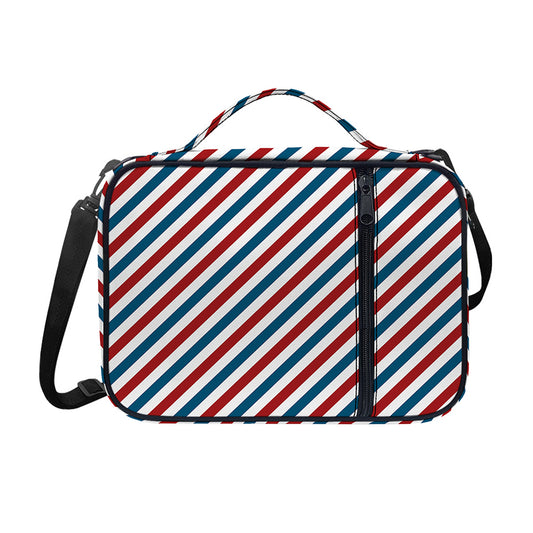 USA Patriotic Striped Pattern Print Shoulder Strap Bible Bag