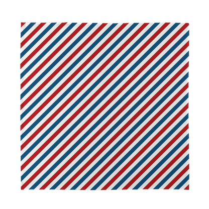 USA Patriotic Striped Pattern Print Silk Bandana