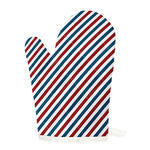 USA Patriotic Striped Pattern Print Single Oven Mitt