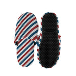 USA Patriotic Striped Pattern Print Slippers