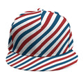 USA Patriotic Striped Pattern Print Snapback Cap