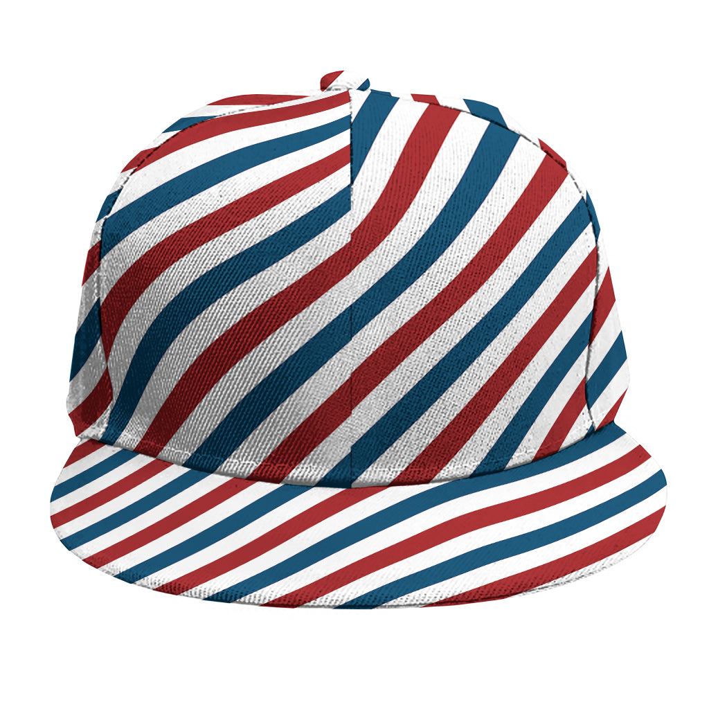 USA Patriotic Striped Pattern Print Snapback Cap