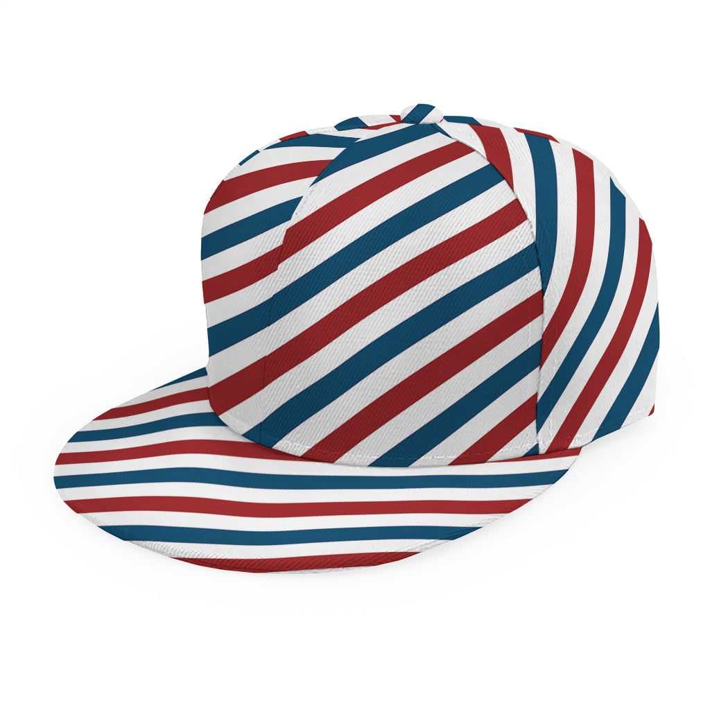 USA Patriotic Striped Pattern Print Snapback Cap