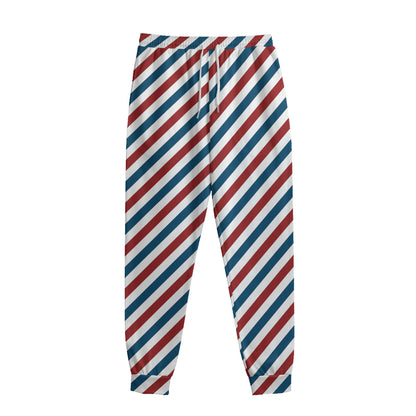 USA Patriotic Striped Pattern Print Sweatpants