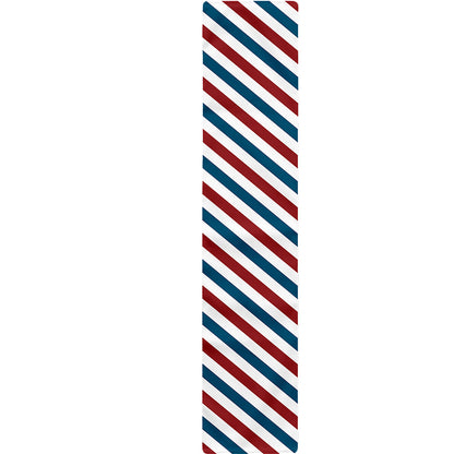 USA Patriotic Striped Pattern Print Table Runner