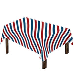 USA Patriotic Striped Pattern Print Tablecloth