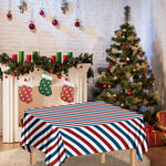 USA Patriotic Striped Pattern Print Tablecloth