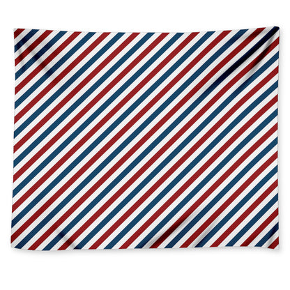 USA Patriotic Striped Pattern Print Tapestry