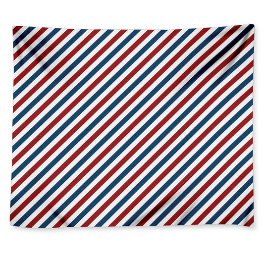 USA Patriotic Striped Pattern Print Tapestry