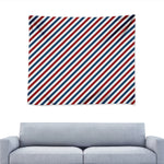 USA Patriotic Striped Pattern Print Tapestry