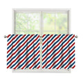 USA Patriotic Striped Pattern Print Tier Curtains