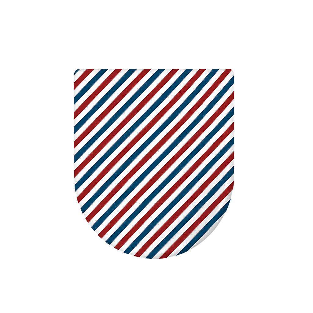 USA Patriotic Striped Pattern Print Toilet Lid Cover