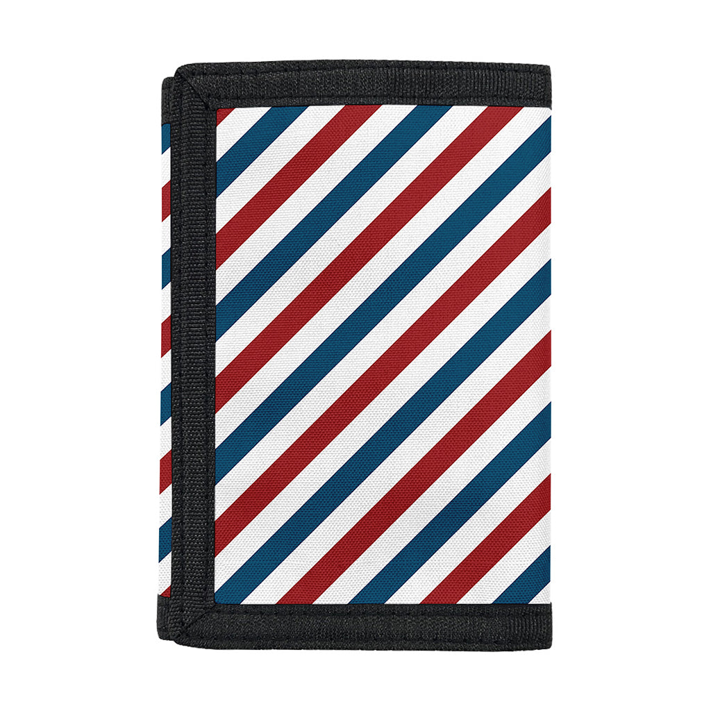 USA Patriotic Striped Pattern Print Trifold Wallet