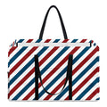 USA Patriotic Striped Pattern Print Utility Tote Bag