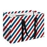 USA Patriotic Striped Pattern Print Utility Tote Bag