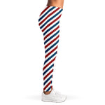 USA Patriotic Striped Pattern Print Women's Leggings