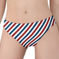 USA Patriotic Striped Pattern Print Women's Panties