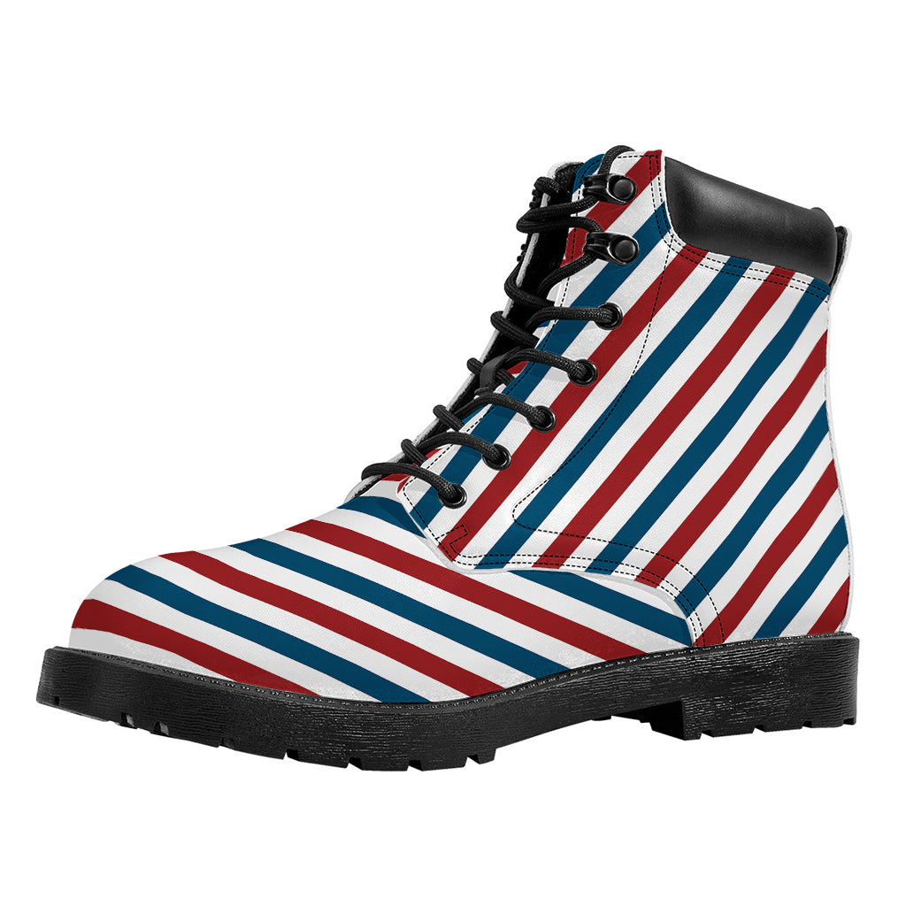 USA Patriotic Striped Pattern Print Work Boots
