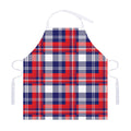 USA Plaid Pattern Print Adjustable Apron