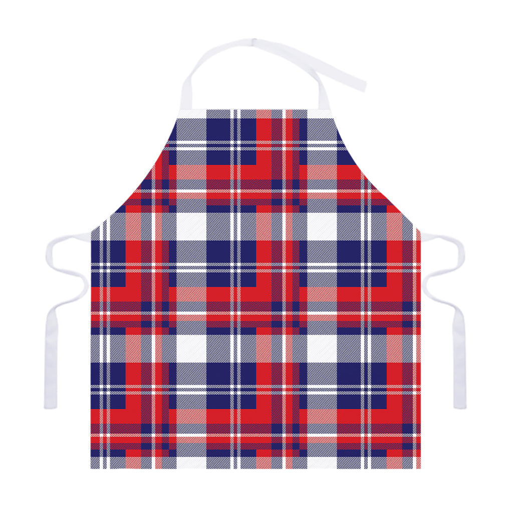 USA Plaid Pattern Print Adjustable Apron