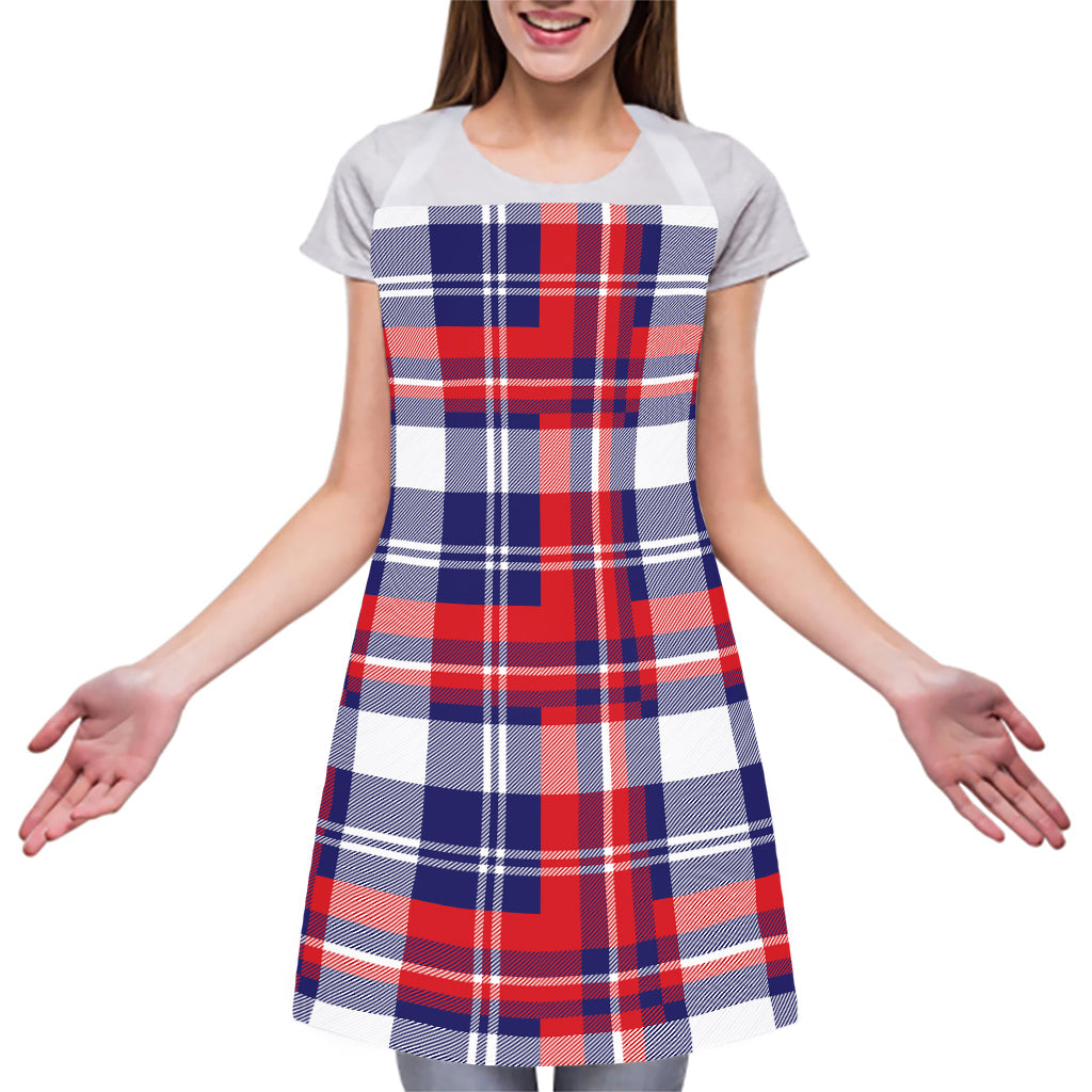 USA Plaid Pattern Print Adjustable Apron