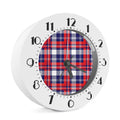 USA Plaid Pattern Print Alarm Clock
