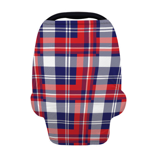 USA Plaid Pattern Print Baby Seat Cover