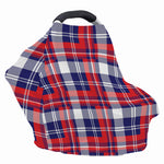 USA Plaid Pattern Print Baby Seat Cover