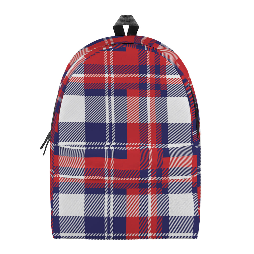 USA Plaid Pattern Print Backpack