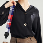 USA Plaid Pattern Print Bag Strap