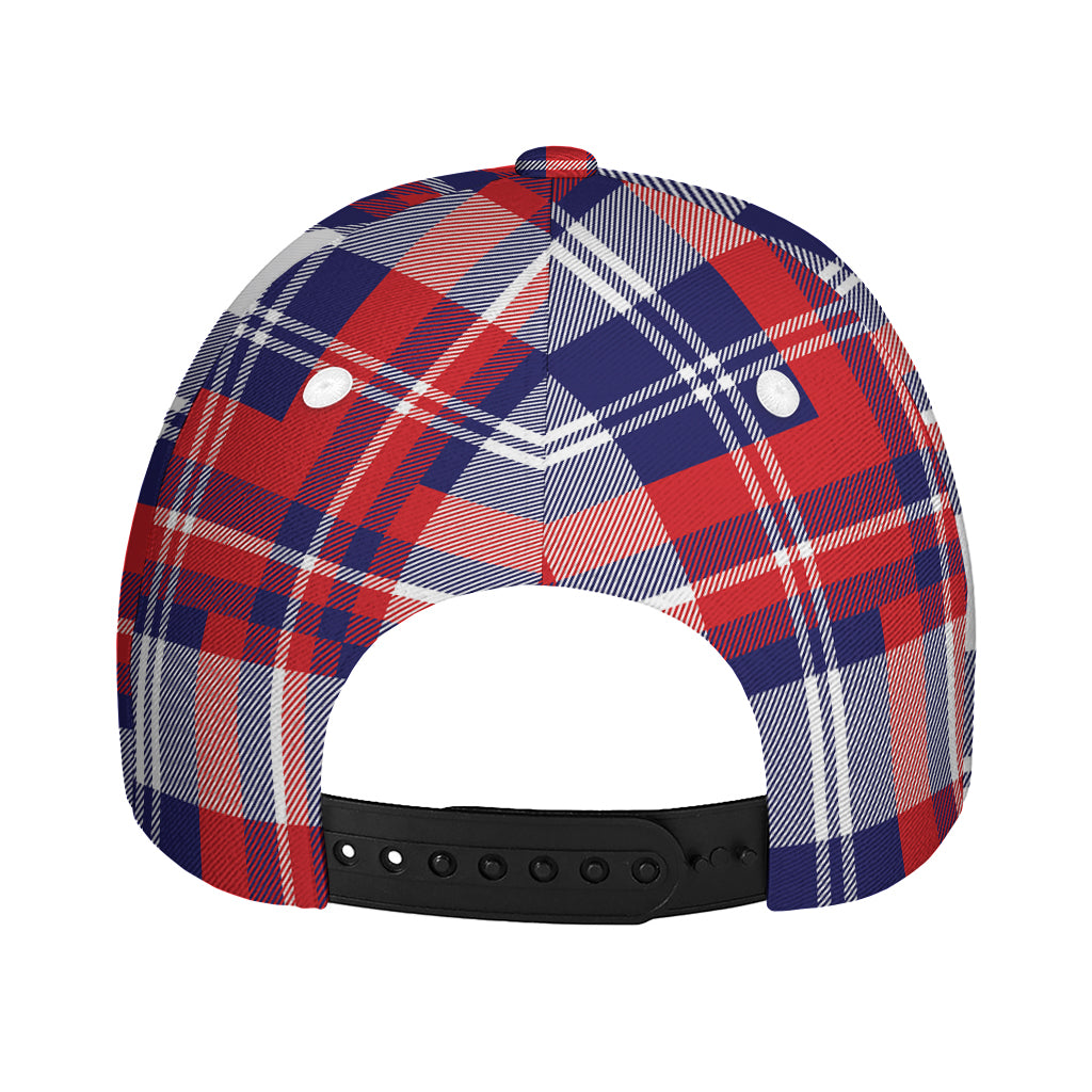 USA Plaid Pattern Print Baseball Cap