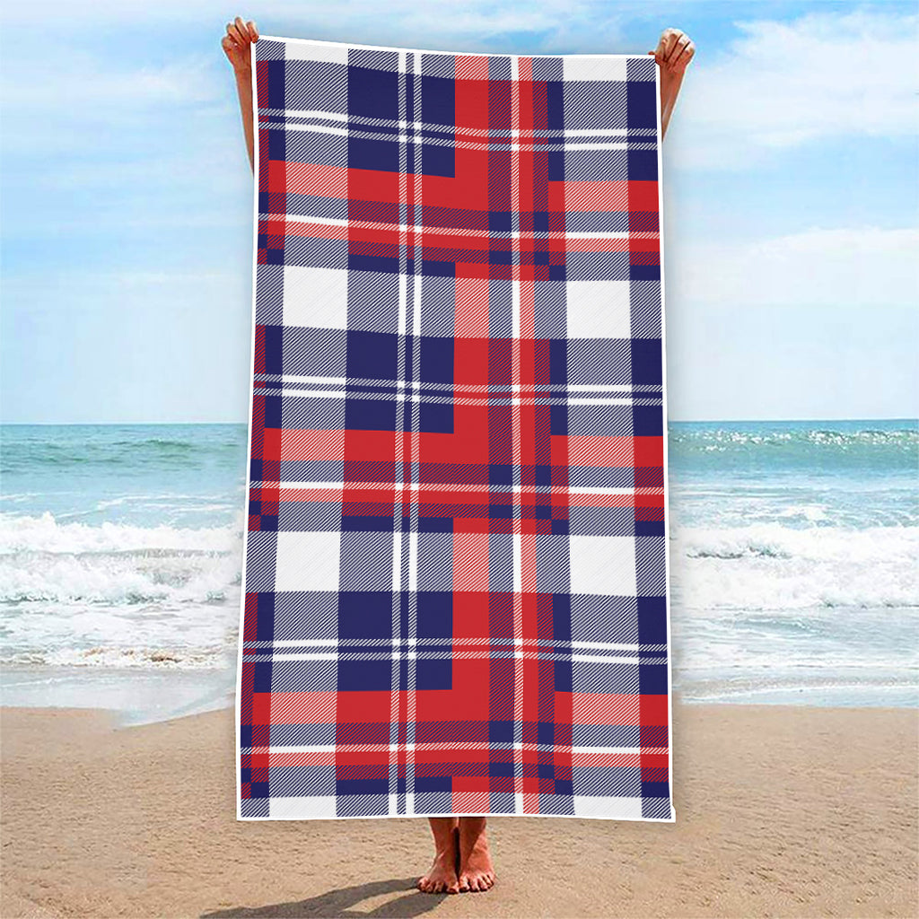 USA Plaid Pattern Print Beach Towel