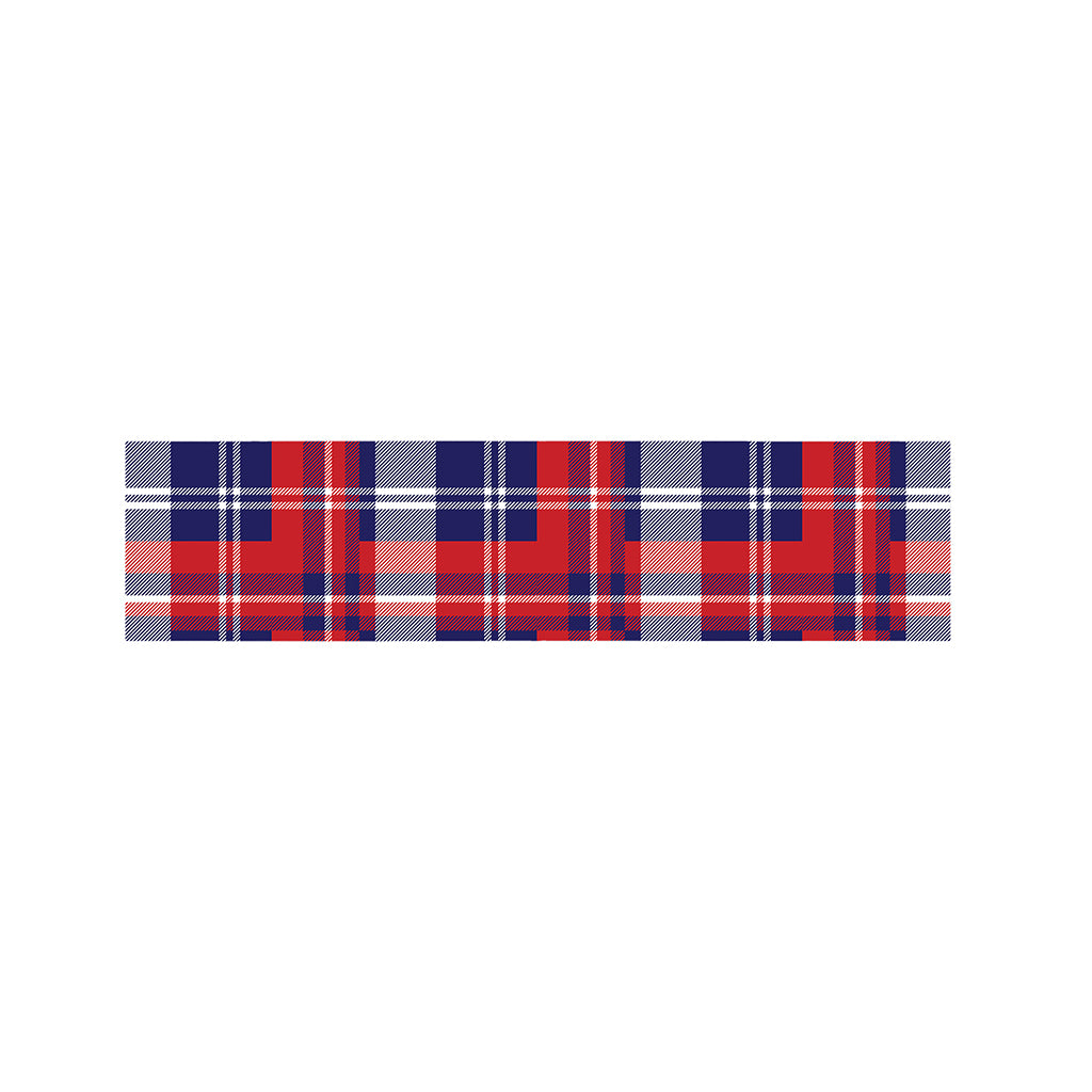 USA Plaid Pattern Print Bed Runner